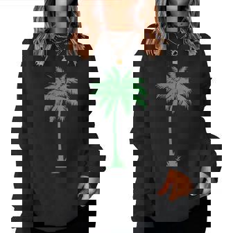 Cool Summeracation Sunset Beach Palm Tree Sweat-shirt pour femme - Cadeauxyz