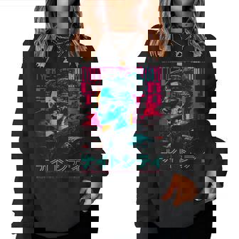 Cyberpunk Tokyo Nuits Futuriste Fille Japonaise Kanji Sweat-shirt pour femme - Cadeauxyz