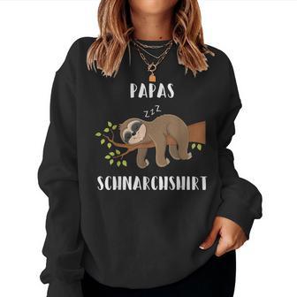 Dad Fathers Sayings Snoring Sloth Sleep Sweatshirt Frauen - Geschenkecke