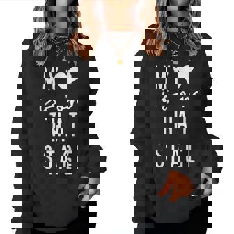 Dance Mom Retro My Heart Is On That Stage Dance Recital Women Sweatshirt | Mazezy