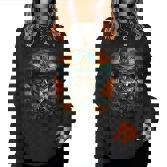 Day Of The Dead & Sugar Skull Adulto - Manga Larga Negro Talla S Calavera Floral Día De Los Muertos Sudadera Mujer - Regaloses