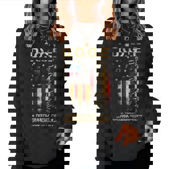 Doge DOGE Department Of Government Efficiency Womens Women Sweatshirt | Mazezy