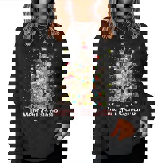 Drôle Merry Catmas Chats Joyeux Noël Déco Maman Chat Sweat-shirt pour femme - Cadeauxyz