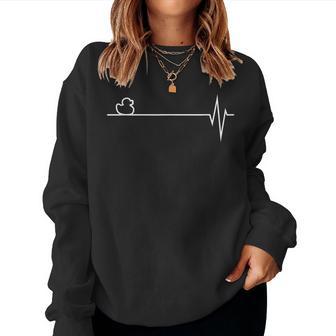 Duck Heartbeat Pulse Sweatshirt Frauen - Geschenkecke