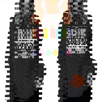 Egg Hunt Supervisor Mom Dad Egg Hunting Squad Girls Boys Women Sweatshirt - Thegiftio