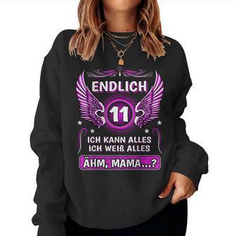 Endlich 11 Ähm Mama 11St Birthday Boy Girl Child S Sweatshirt Frauen - Geschenkecke