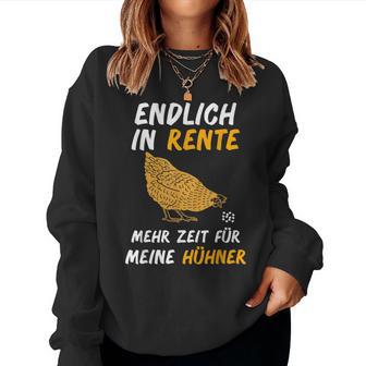 Endlich In Rente Mehr Zeit Für Meine Hühner Chicken Ruhestand Sweatshirt Frauen - Geschenkecke