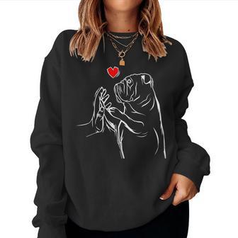 English Bulldog Love Bully Woman Sweatshirt Frauen - Geschenkecke