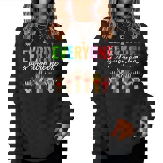 Everyone Is Welcome Here Idaho Teacher Women Sweatshirt | Mazezy