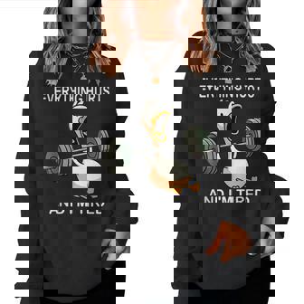 Everything Hurts And I'm Tired Duck Fitness Sin Mangas Sudadera Mujer - Regaloses