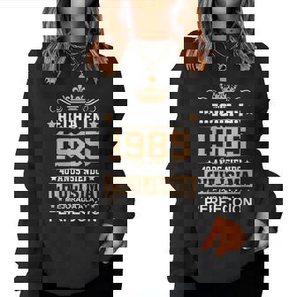 Fabulosa Reina De 40 Cumpleaños Hecho En 1985 Español Cuello Sudadera Mujer - Regaloses