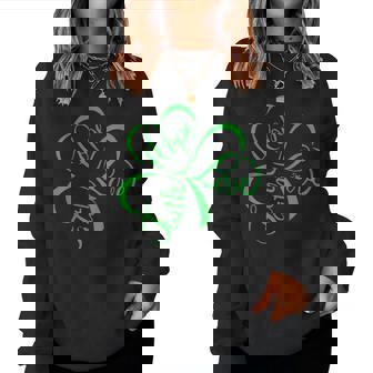 Faith Hope Love Christian Jesus Religious St Patrick's Day Women Sweatshirt | Mazezy