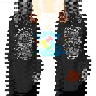 Family Autism Support Squad Autism Awareness Sped Teacher Women Sweatshirt | Mazezy