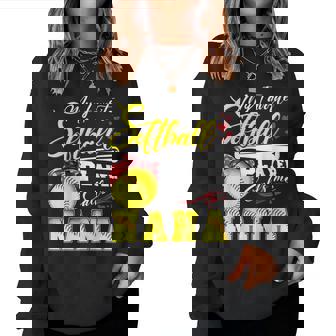 My Favorite Softball Player Calls Me Nana Women Sweatshirt | Mazezy