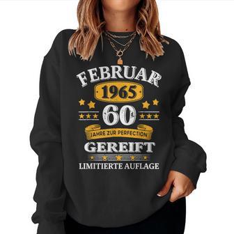 February 1965 60Th Birthday Man Woman Sweatshirt Frauen - Geschenkecke