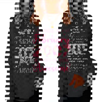 Février 2007 Cool Cadeau Anniversaire 18 Ans Pour Filles Sweat-shirt pour femme - Cadeauxyz