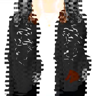 Figuras Abstractas Línea Diversión Dibujo Cara De Abstracto Sudadera Mujer - Regaloses