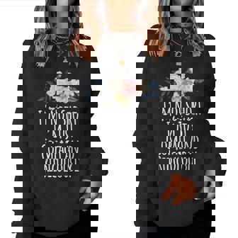 Fleurs Florales Je Ne Suis Pas Petite Je Suis Juste Compacte Et Ridicule Sweat-shirt pour femme - Cadeauxyz