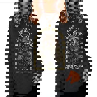 Forage Around & Find Out Tactical Trash Panda Raccoon Women Sweatshirt - Monsterry