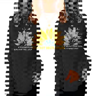 Foxtrots Deltas Tangos Sunflower Flower Boho Floral Women Sweatshirt - Seseable