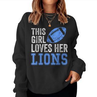 This Girl Loves Her Lions Women Sweatshirt - Thegiftio UK