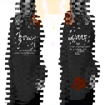 Gammy Like A Grandma Only Cooler Heart Mother's Day Gammy Women Sweatshirt | Seseable CA