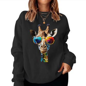 Giraffe With Sunglasses Sweatshirt Frauen - Geschenkecke