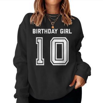 Girls 10Th Birthday Girls Ten Year Blue Sweatshirt Frauen - Geschenkecke