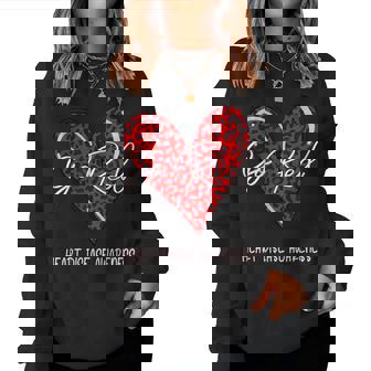 Go Red For Heart Disease Awareness Month Leopard Women Sweatshirt - Seseable