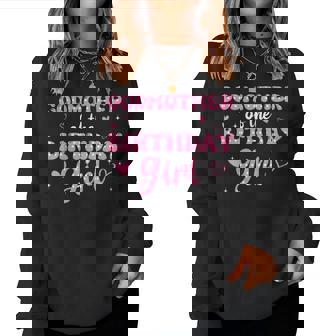 Godmother Of The Birthday Pink Girl Matching Family Women Sweatshirt - Monsterry