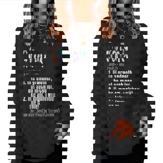 Grama Definition Mother's Day & Birthday Grandmother Women Sweatshirt | Seseable CA