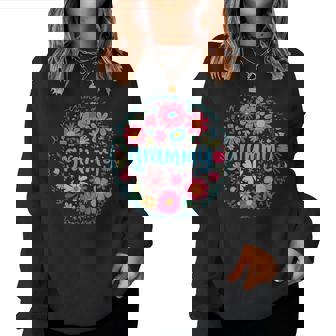 Grammy For Grandma Wildflower Floral Women Women Sweatshirt | Mazezy