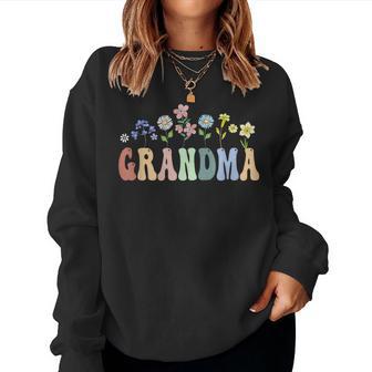 Grandma Wildflower Floral Grandma Women Sweatshirt - Thegiftio UK