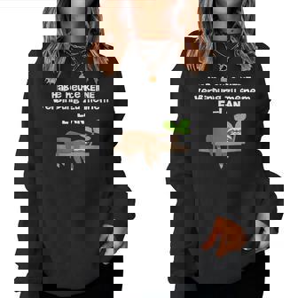 Habe Heute Keineerbindung Zu Meiner E-Lan Sloth Sweatshirt Frauen - Geschenkecke