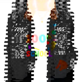 Happy 100 Days Of School Boys Girls 100Th Day Of School Women Sweatshirt | Mazezy