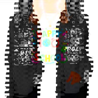 Happy 100Th Day Of School 100 Days Of School Teacher Student Women Sweatshirt - Thegiftio