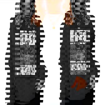 Hard Techno Rave Angel Estatua Cuello Sudadera Mujer - Regaloses