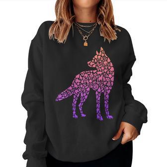 Howling Wolf Children's Wolf Silhouette Women's Wolves Girls Sweatshirt Frauen - Geschenkecke