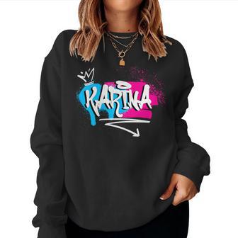 Idée Cadeau Drôle Humour Prénom Pour Karina Niñas Idea De Regalo Divertido Humor Nombre Para Karina X-Small Manga Larga Clásico Regalo Chicas Y Niñas Sudadera Mujer - Regaloses