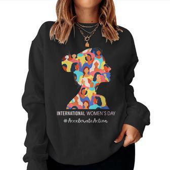 International Women's Day 2025 Accelerate Action For Women Women Sweatshirt - Thegiftio UK