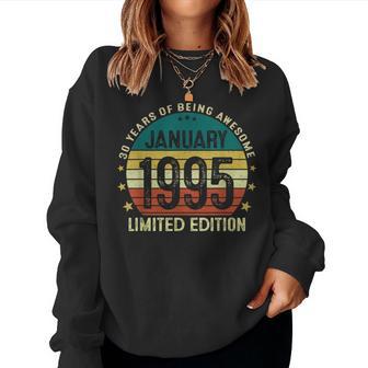 January 1995 30 Years 30Th Birthday Man Woman Sweatshirt Frauen - Geschenkecke