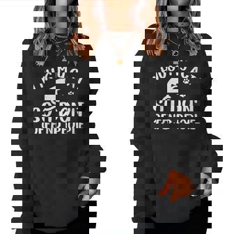 Je Serre Mon Chat Dans Mes Bras Pour Ne Pas Offenser Les Gens Pet Sweat-shirt pour femme - Cadeauxyz
