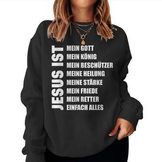 Jesus Christian Church Religion God Idea Sweatshirt Frauen - Geschenkecke