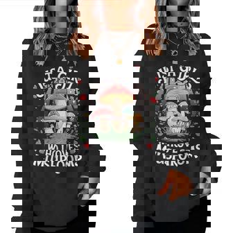 Just A Girl Who Loves Mushrooms Retro Nature N Cute Women Sweatshirt | Seseable CA