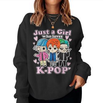 K-Pop Just A Girl Who Loves K-Pop Korean Pop Band Sweatshirt Frauen - Geschenkecke