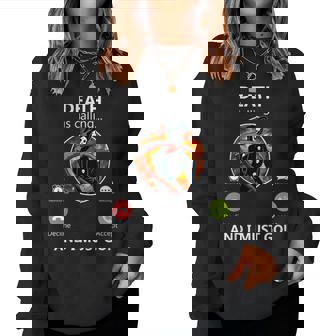 La Mort Appelle Et Je Dois Aller Sombre Faucheur Squelette Sweat-shirt pour femme - Cadeauxyz