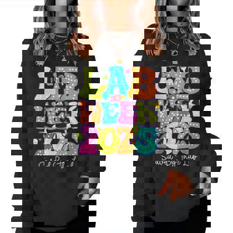 Lab Week 2025 Saved By The Lab Medical Laboratory Women Sweatshirt - Monsterry