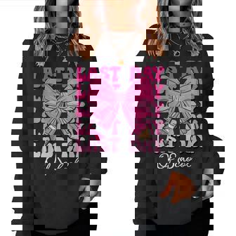 Last Day Of School Teacher Last Day Of School Coquette Bow Women Sweatshirt | Mazezy