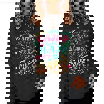 Les Cheveux De Camp Ne S'en Soucient Pas Sweat-shirt pour femme - Cadeauxyz