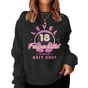 Level 18 Years Girl's Woman Birthday Gamer Girl 2007 Sweatshirt Frauen - Geschenkecke